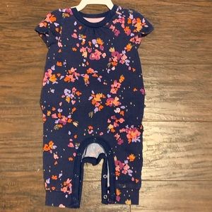 Navy floral romper